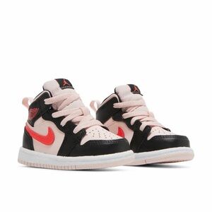 Toddler Air Jordan 1 Mid TD 'Black Pink Crimson’ Size 9c